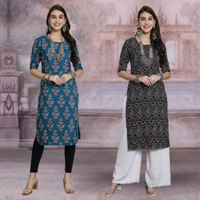 Moda Rapido Women Printed A-line Kurta(Multicolor)