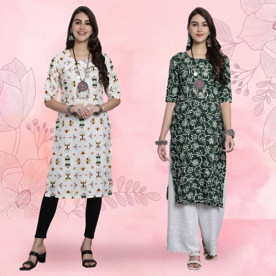 EthnicBasket Women Printed A-line Kurta(Multicolor)