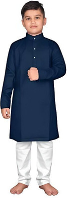 GUYS HUBB Boys Solid Ethnic Dress Kurta(Blue)