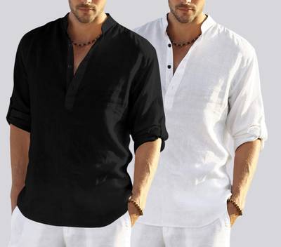 ZARTHA Men Solid Straight Kurta