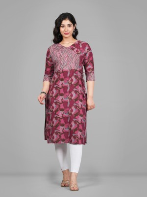 Sai veera Fashion Women Striped A-line Kurta(Maroon)