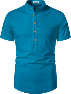 Vimal Star Men Solid Straight Kurta(Light Blue)