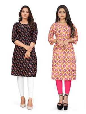 rajni rayon Women Printed A-line Kurta(Multicolor)