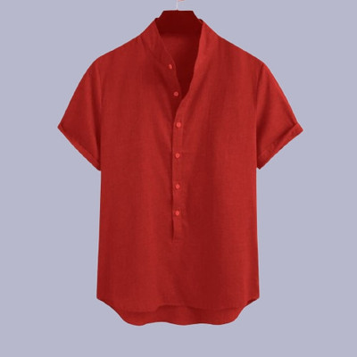 Super Westonn Men Solid Straight Kurta(Red)