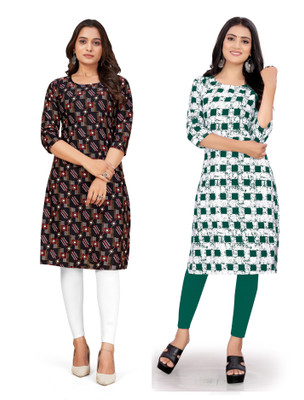 rajni rayon Women Printed A-line Kurta(Multicolor)