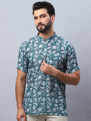 ARMAAN ETHNIC Men Printed Ethnic Dress Kurta(Dark Green)