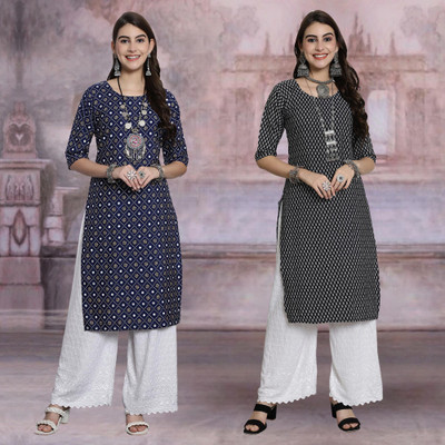 Moda Rapido Women Printed A-line Kurta(Multicolor)