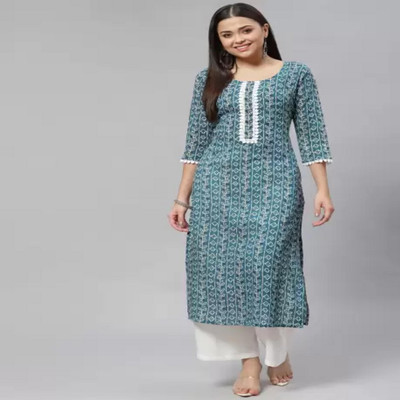 Lamba Creations Women Printed A-line Kurta(Multicolor)
