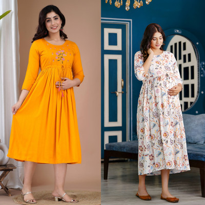 Khoj Bagda Women Printed Anarkali Kurta(Multicolor)