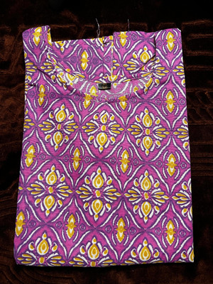 HACREATIONS Women Floral Print, Block Print, Printed Straight Kurta(Grey)