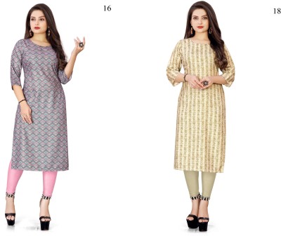 SUKHVILAS fashion Women Printed A-line Kurta(Multicolor)