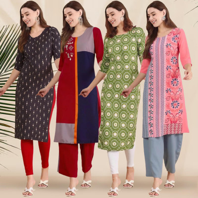 EthnicBasket Women Printed A-line Kurta(Multicolor)