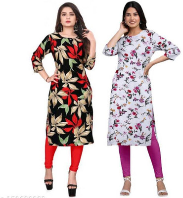 MIROSELLY CREATION Women Printed A-line Kurta(Multicolor)