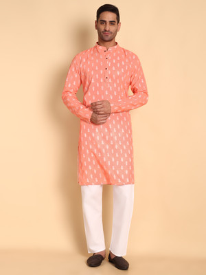 Vardha Men Self Design Trail Cut Kurta(Multicolor)