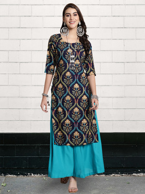EthnicBasket Women Printed A-line Kurta(Multicolor)