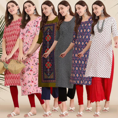 1 Stop Fashion Women Printed A-line Kurta(Multicolor)