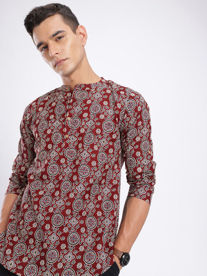 Anouk Rustic Men Printed Straight Kurta(Multicolor)