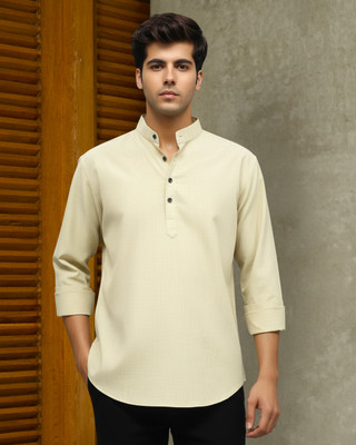 METRONAUT Men Solid High Low Kurta(Multicolor)