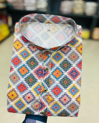 FOXDX Men Printed Straight Kurta(Multicolor)