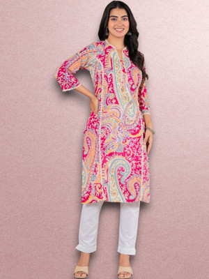 Jaipuur Trend Women Printed Straight Kurta(Multicolor)