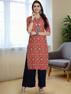 Moda Rapido Women Printed A-line Kurta(Multicolor)