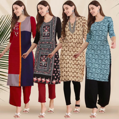1 Stop Fashion Women Printed A-line Kurta(Multicolor)