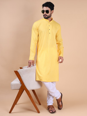 MANNYATA Men Striped Straight Kurta(Multicolor)