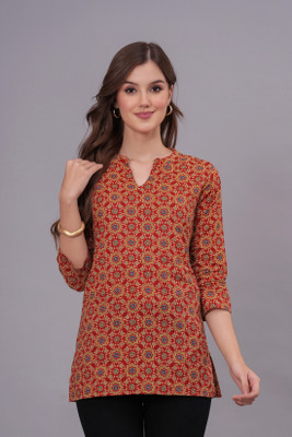 3WISVERS Women Printed Straight Kurta(Multicolor)