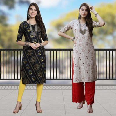 Moda Rapido Women Printed A-line Kurta(Multicolor)
