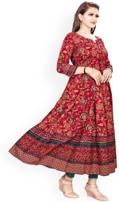 Kurties Haunt Anarkali Gown(Maroon)