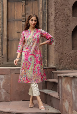 Mishree collection Women Paisley, Printed Straight Kurta(Multicolor)