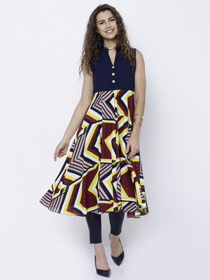 Vishudh Women Printed A-line Kurta(Multicolor)