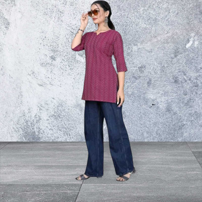Db Fashion Vza Formal Solid Women Red Top