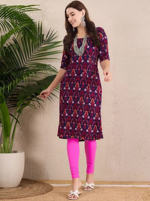 SZN Women Printed A-line Kurta(Multicolor)