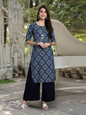 1 Stop Fashion Women Printed A-line Kurta(Multicolor)