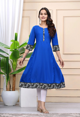 GULJAR FASHION Women Embellished Anarkali Kurta(Green)