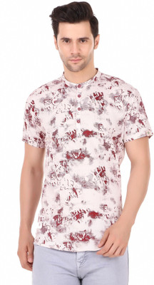 MADE IN THE SHADE Men Self Design Straight Kurta(Maroon)