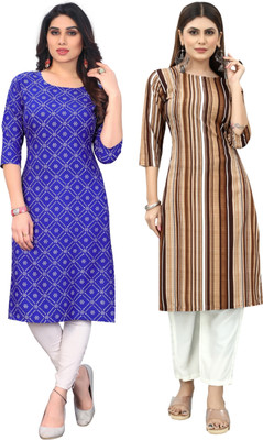 MARIDI FASHION Women Self Design Straight Kurta(Multicolor)