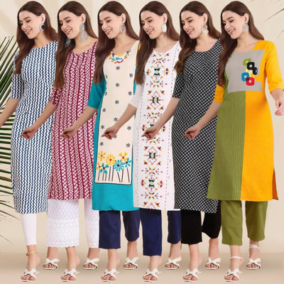 1 Stop Fashion Women Printed Ethnic Dress Kurta(Multicolor)