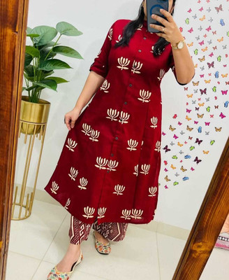 K CREATION Women Kurta Palazzo Set