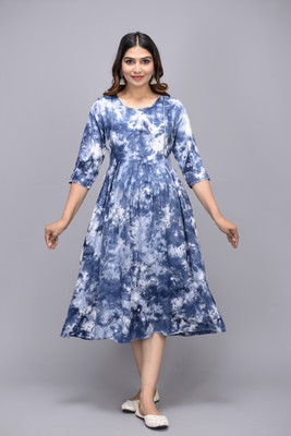 TANOT Flared/A-line Gown(Blue)