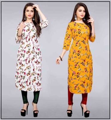 Shree Sarvottam Fashion Women Printed Flared Kurta(Multicolor)