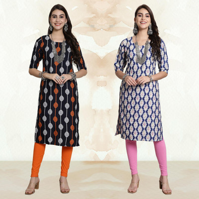 Moda Rapido Women Printed A-line Kurta(Multicolor)