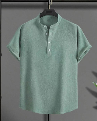 Dwellify Men Solid Straight Kurta(Light Green)