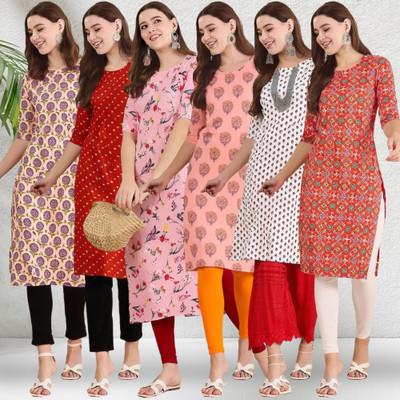 1 Stop Fashion Women Printed A-line Kurta(Multicolor)