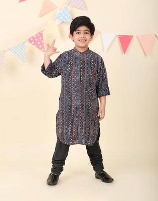 Fabindia Boys Printed A-line Kurta(Multicolor)