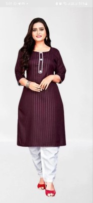 FASHION PALANET Women Solid A-line Kurta(Maroon)