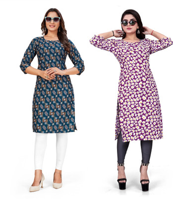 SUMITA SAREE Women Printed A-line Kurta(Multicolor)