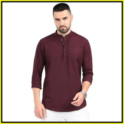 Seniil Men Printed Straight Kurta(Multicolor)