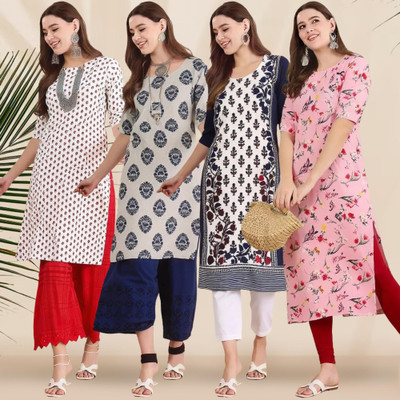 EthnicBasket Women Printed A-line Kurta(Multicolor)